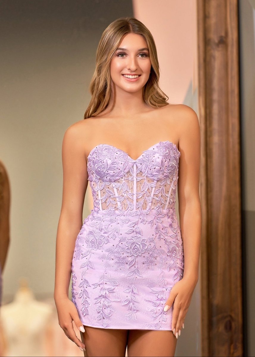 Tight Short Homecoming Dresses with Appliques