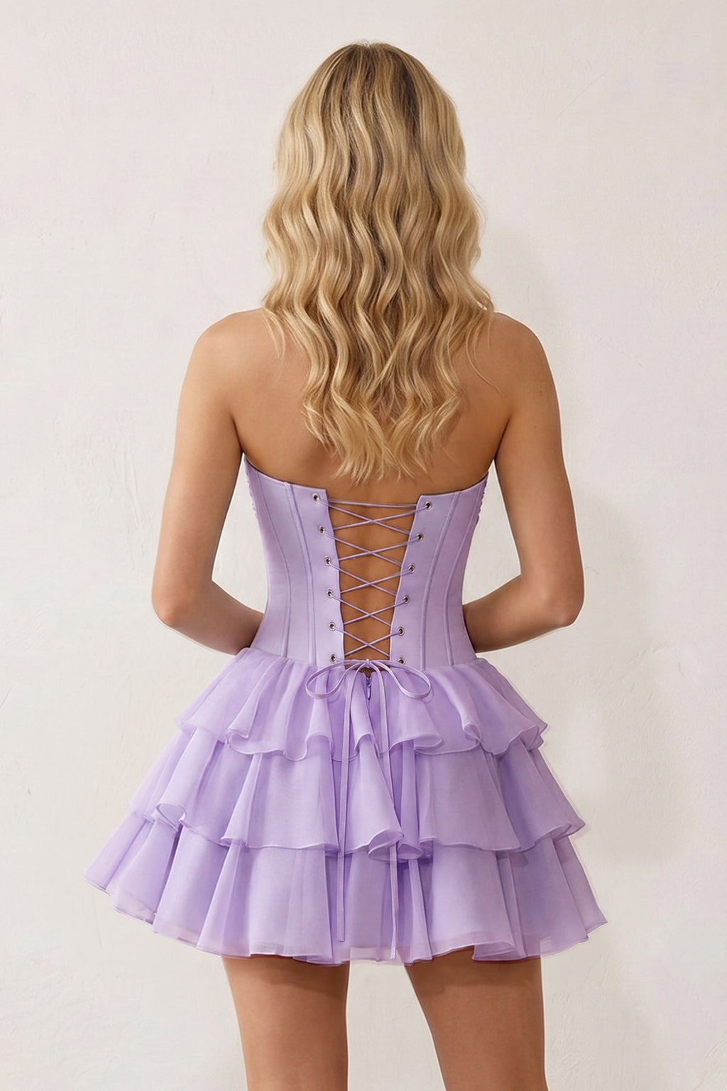 Sky Blue 3D-Flower Sweetheart Cut-Out Ruffled A-Line Satin Homecoming Dress