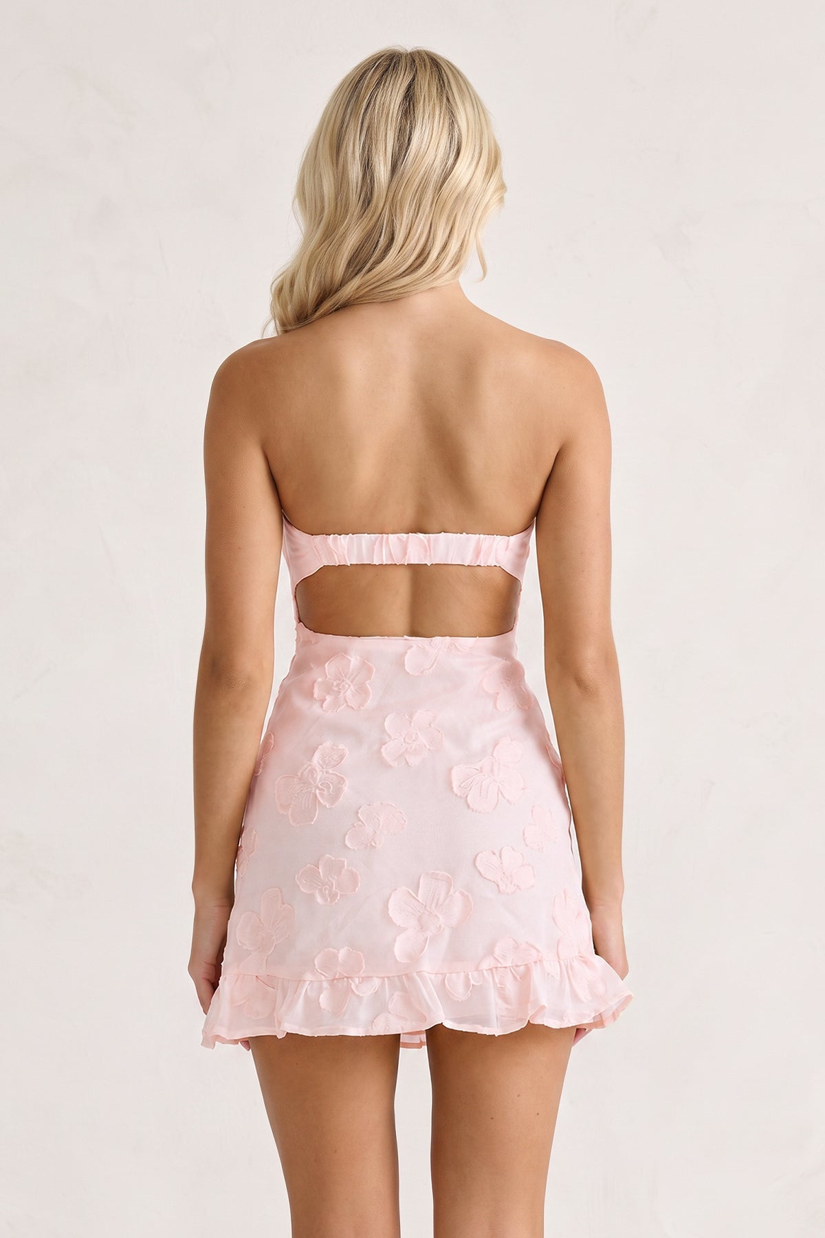 Yellow Sweetheart Embroidered Tulle Ruffled A-Line Homecoming Dress